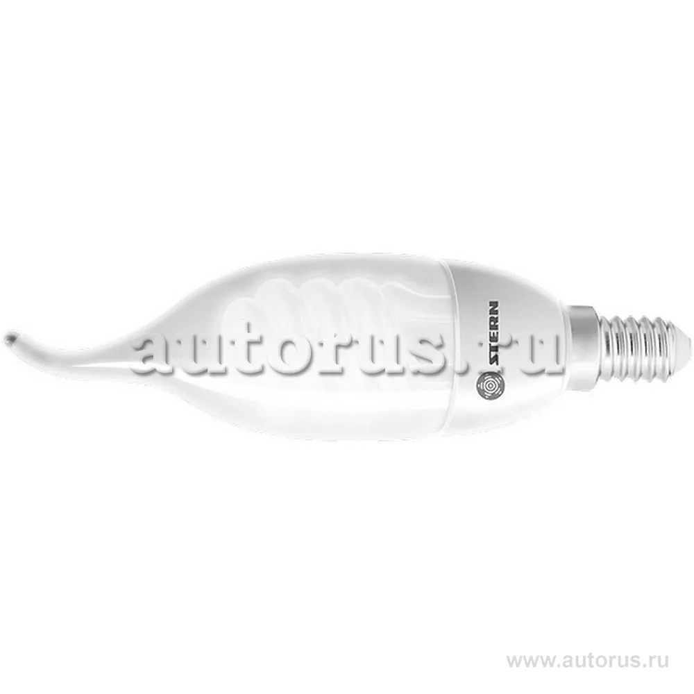 Лампа люминесцентная 220V бытовая 9W E14 2700K STERN STERN 1 шт. картон свеча на ветру, 8000ч 90961