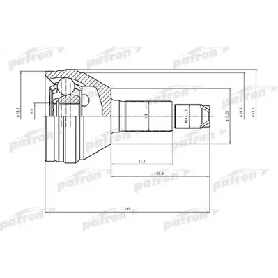 ШРУС наружный 28x55.4x32 CHEVROLET EPICA (V250/V200) 03 PATRON PCV1498
