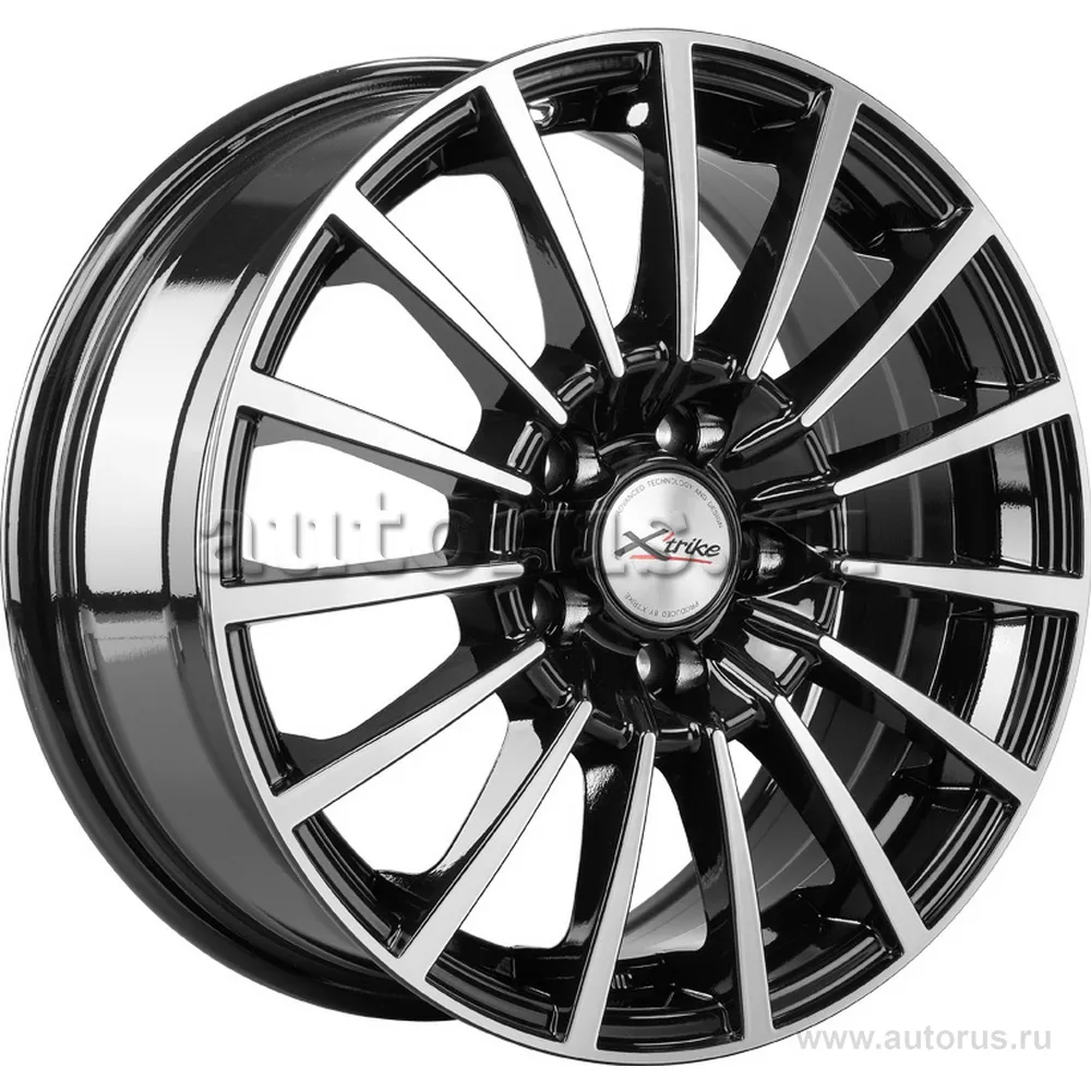 Диск литой R15 6.5J 5x114.3/67.1 ET45 X-trike X-106 BK/FP 10879