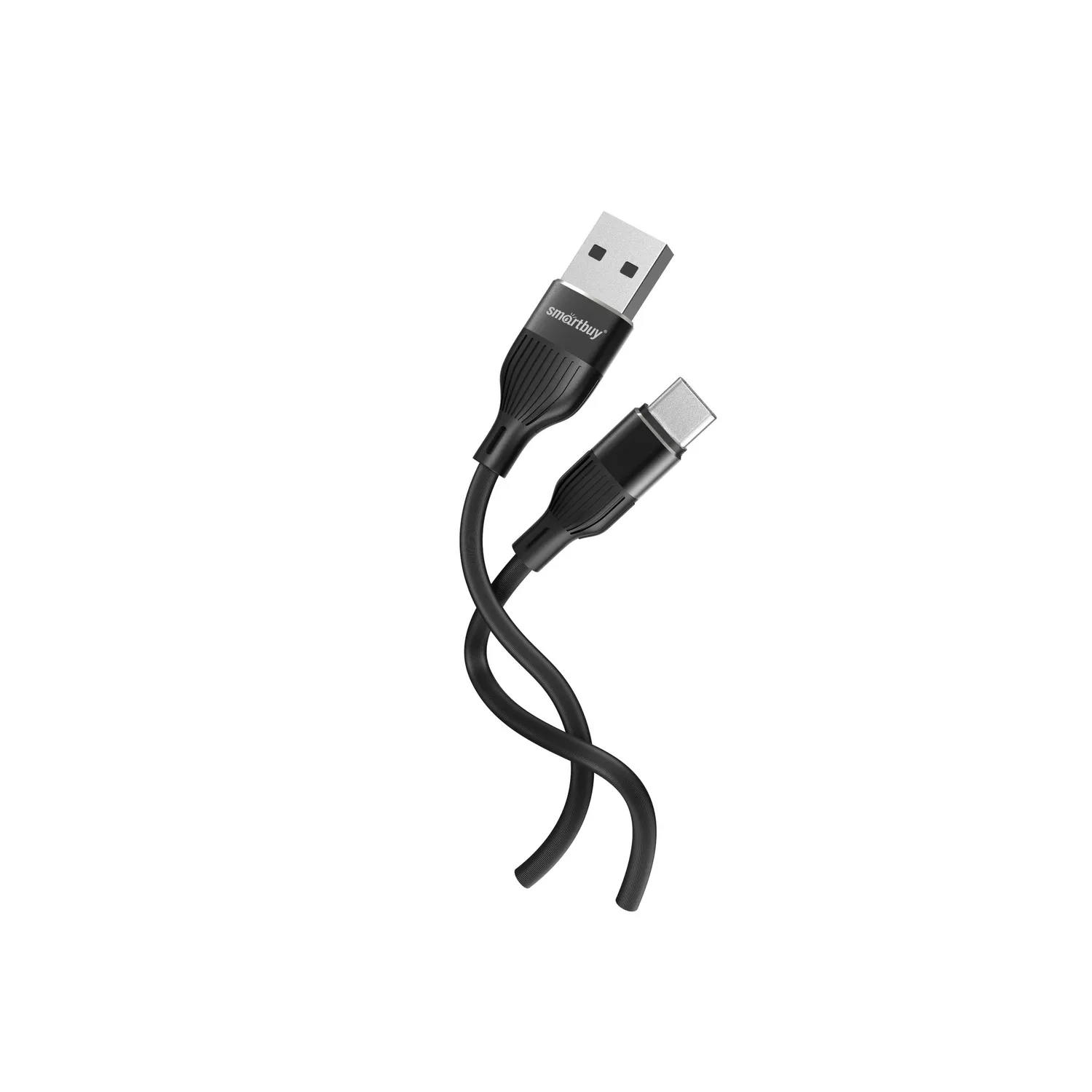Кабель для зарядки и передачи данных S72 TYPE C черный, 3 а, сил., 1м, SMARTBUY IK-3112-S72B