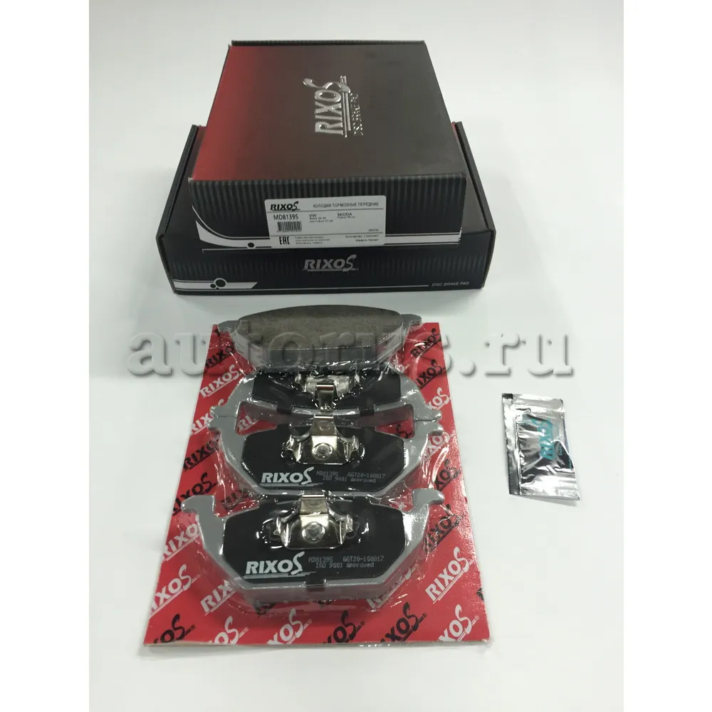 КОЛОДКА ТОРМОЗНАЯ ДИСКОВАЯ ПЕРЕД SKODA OCTAVIA VW BEETLE/BORA/GOLF (в комл. противошумная пластина,