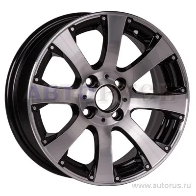 Диск литой R14 5.5J 4x98/58.6 ET18 КИК Аркада алмаз черный 11898