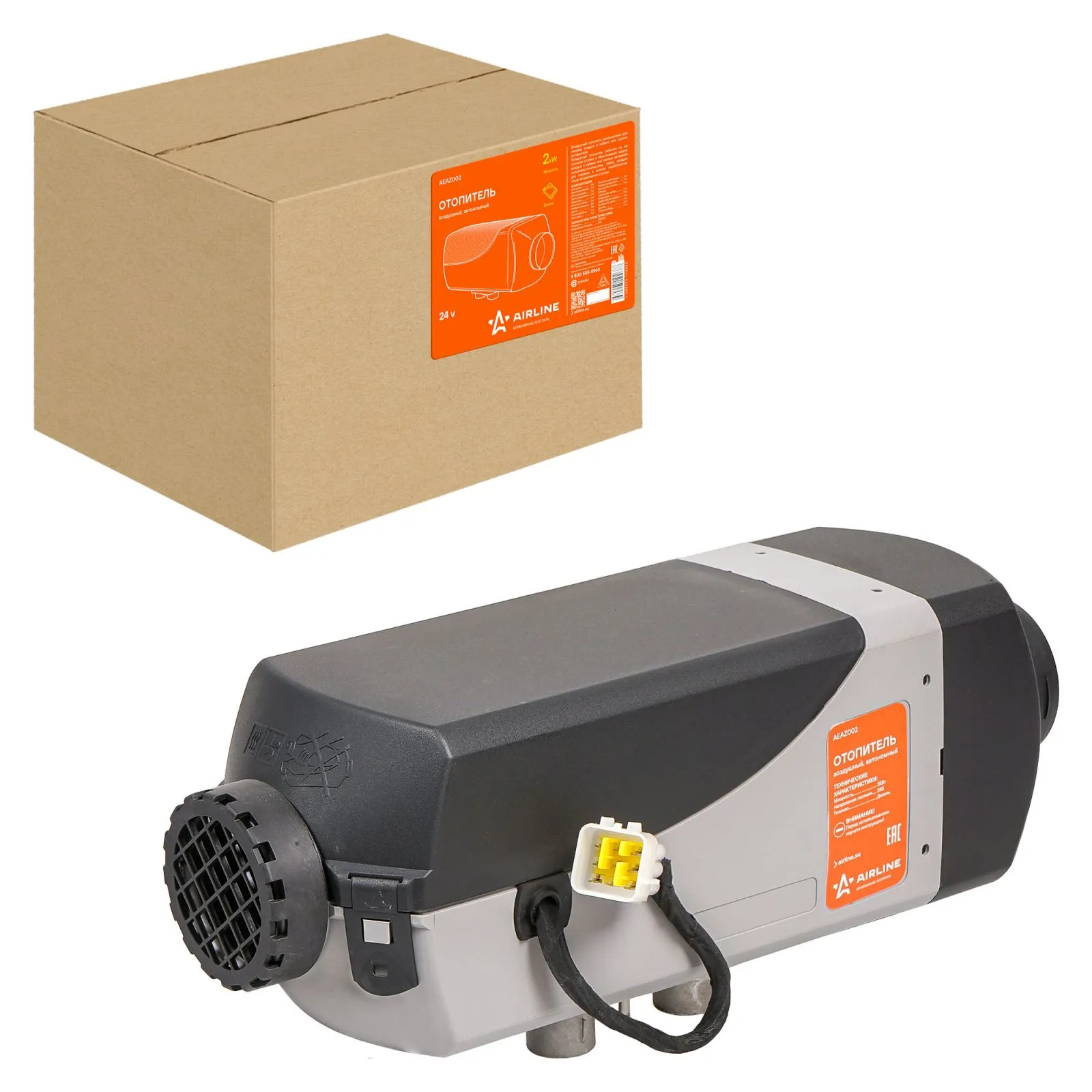 Отопитель воздушный автономный 24В 2000Вт дизель ОТОПИТЕЛЬ ВОЗДУШНЫЙ АВТОНОМНЫЙ 24В 2000ВТ ДИЗЕЛЬ AIRLINE AEAZ002