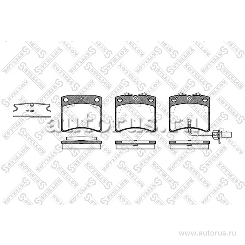Колодки дисковые п. VW T4 2.5/2.4D/2.5TDi диск 16' 9 STELLOX 396 011-SX