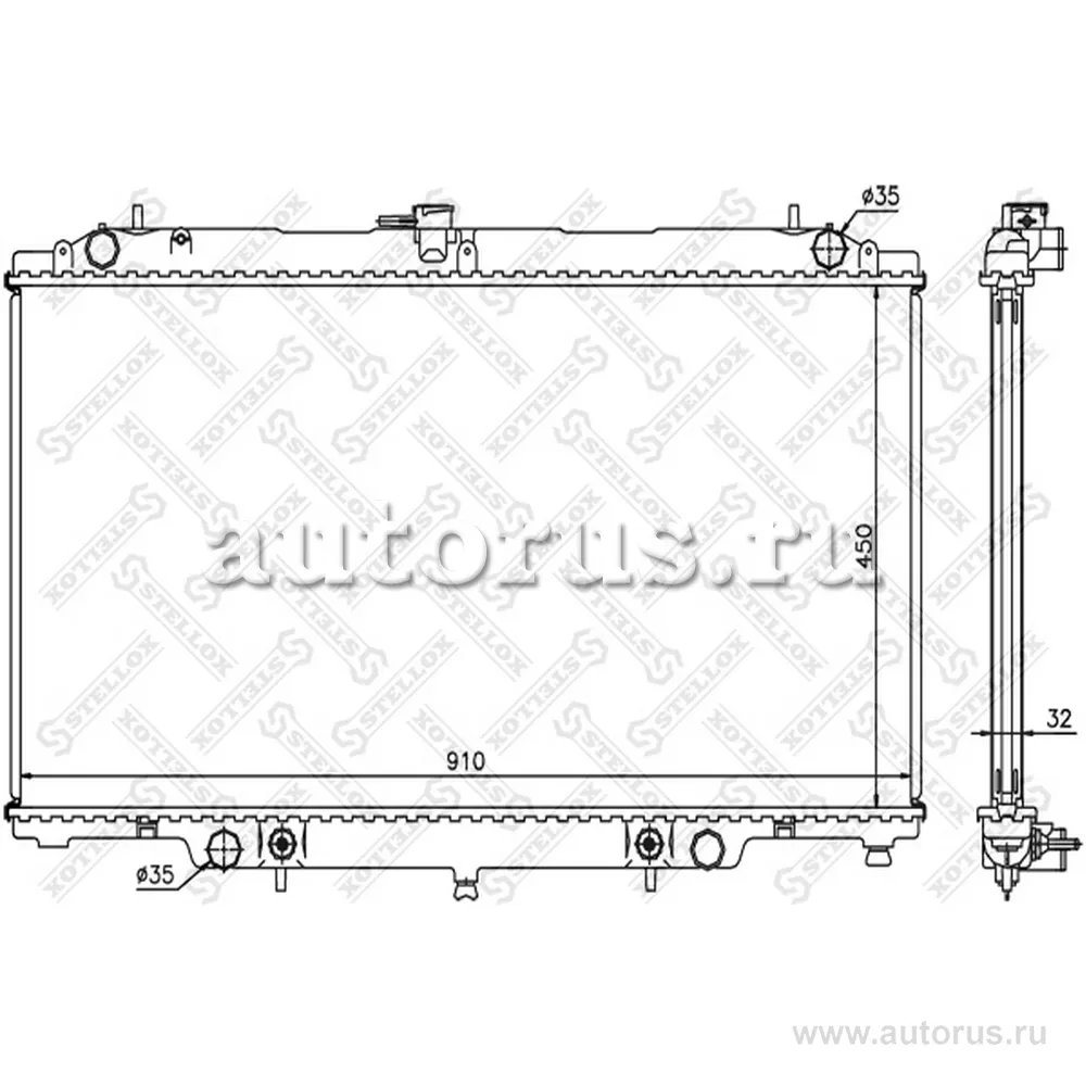 Радиатор системы охлаждения МКПП Nissan Patrol GR 2.8TDiC 97-00/3. STELLOX 10-26582-SX