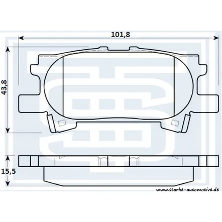 Колодки тормозные LEXUS RX300 задние STARKE 179-861