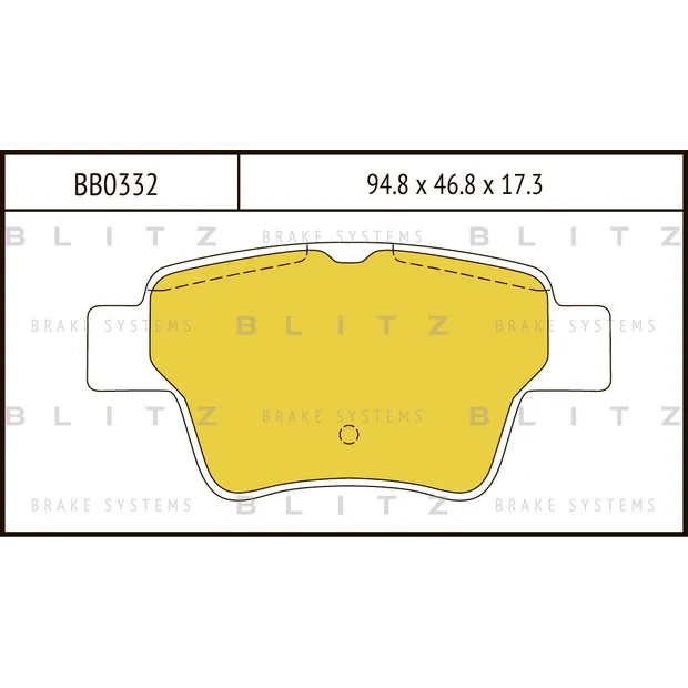 Колодки тормозные дисковые задние CITROEN C4 04-> BLITZ BB0332