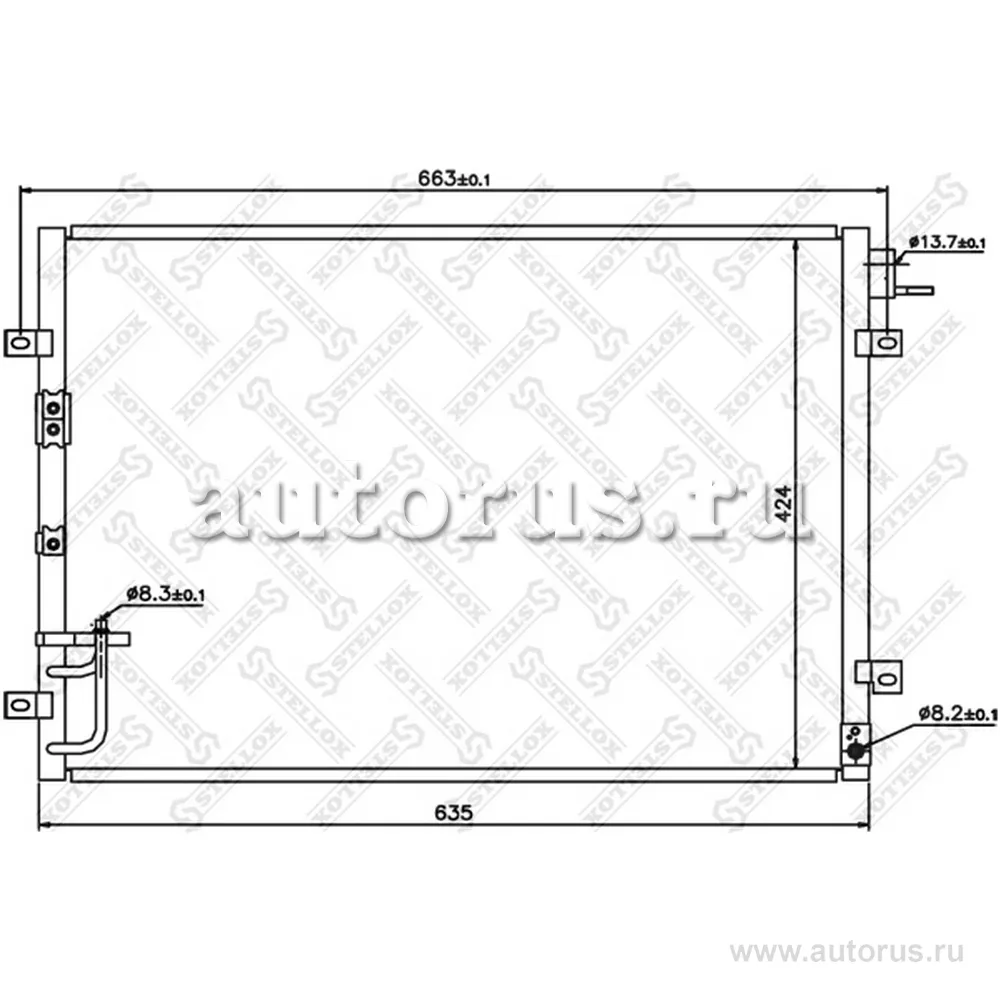 Радиатор кондиционера Kia Sorento 2.4/2.5/3.5 02> STELLOX 10-45365-SX