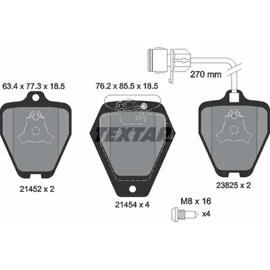 Колодки тормозные передние TEXTAR 2145201