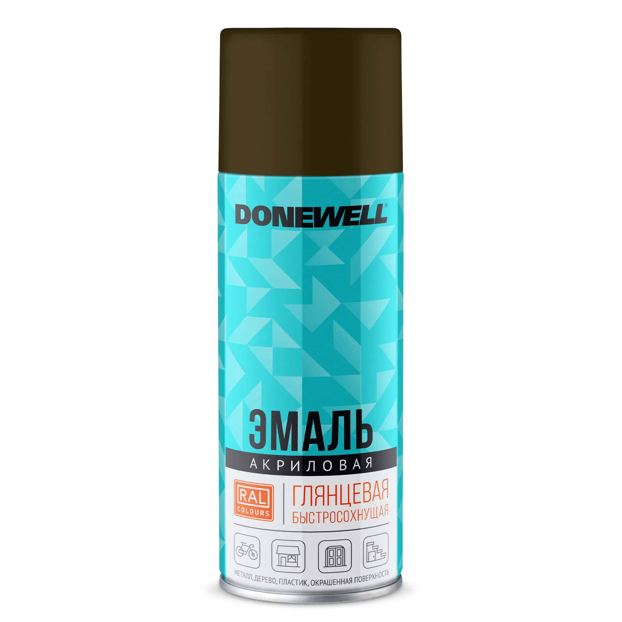 Эмаль универсальная акриловая Хаки глянцевая RAL 6014 520 мл DONEWELL DW-A6014
