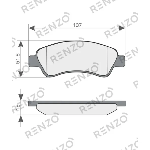 Колодки дисковые RENZO RNZ248