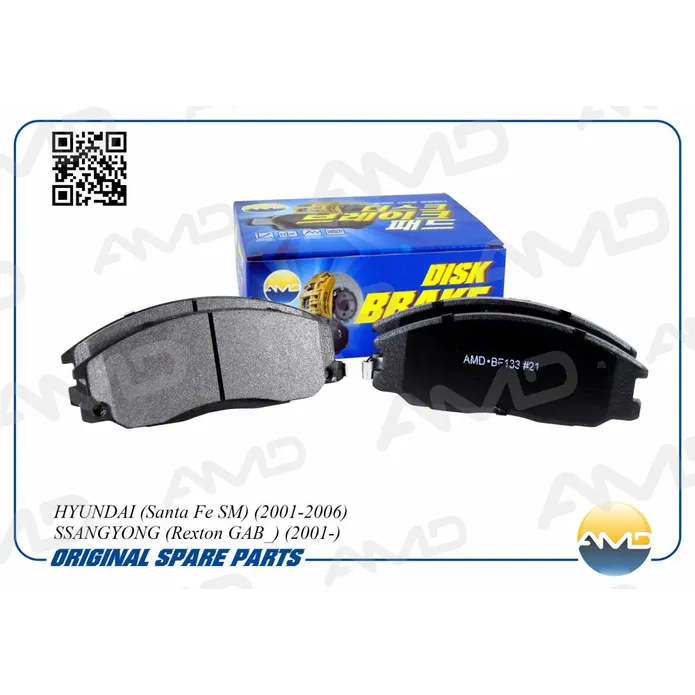 Колодки передние HYUNDAI Santa Fe I/Trajet/SSANG YONG AMD AMD.BF133