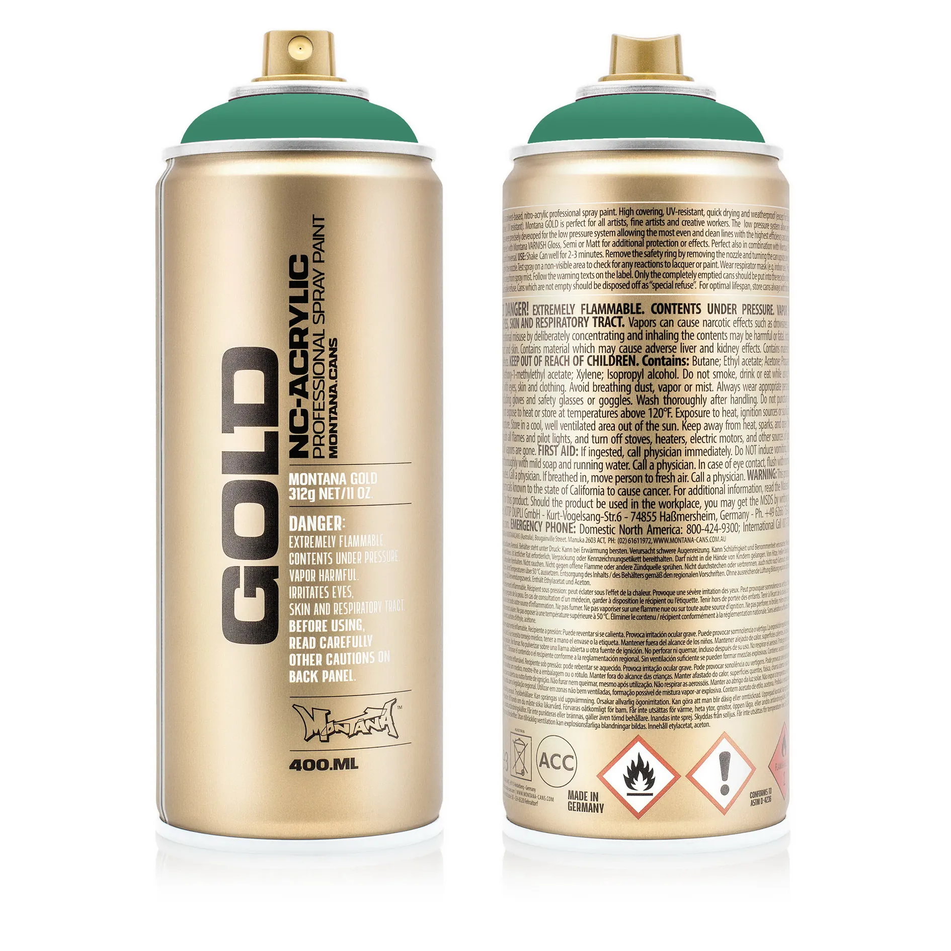 Краска GOLD малахит темный MONTANA CANS G6150