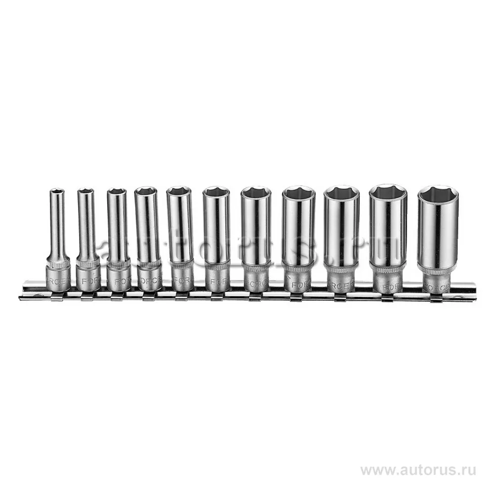 Набор головок 4-14 мм 6-гранных 1/4DR 11пр FORCE 21115