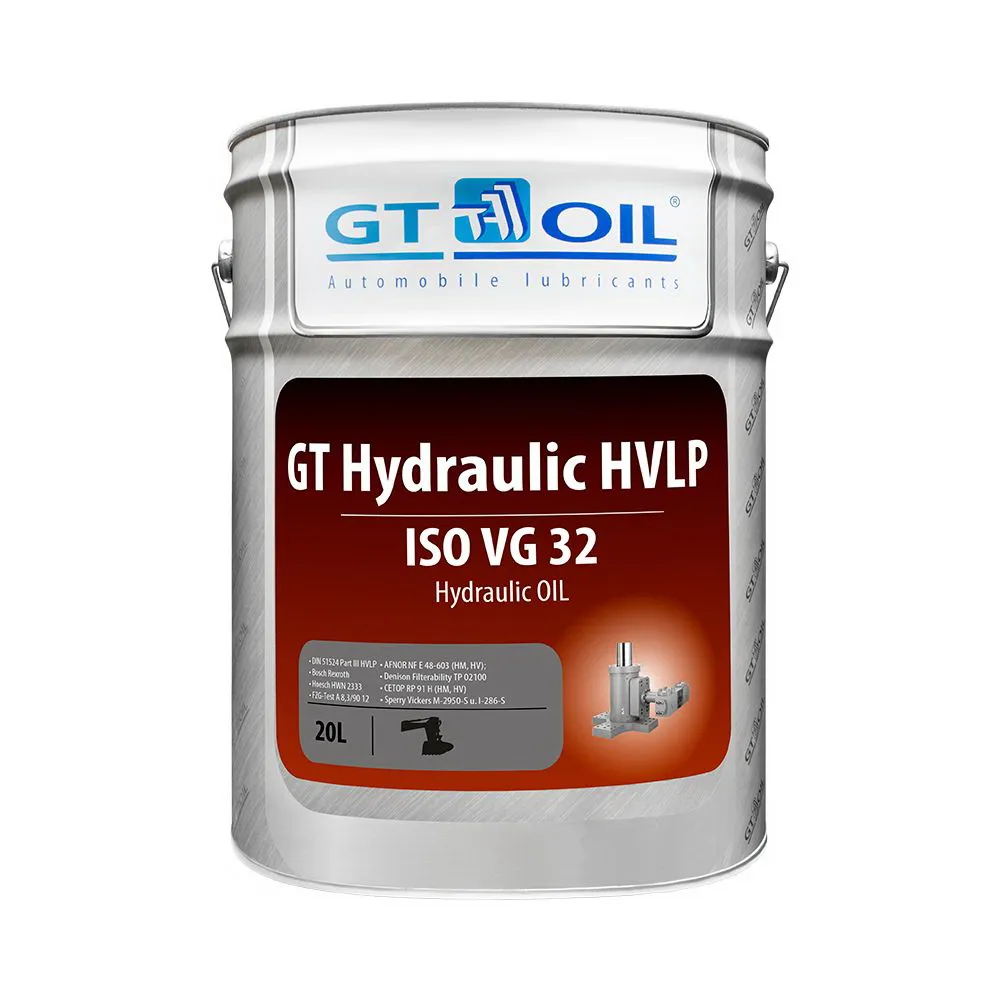 Масло гидравлическое GT OIL GT HYDRAULIC HVLP ISO VG 32 полусинтетическое 20 л 8809059408056