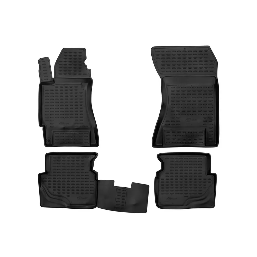 Коврики в салон SUBARU Forester 2002-2008, 4 шт. (ПУ, повышенная износостойкость) FORMAT FORMAT.46.01.210