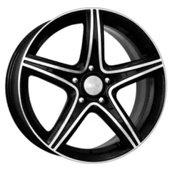 Диск литой R17 7.5J 5x114.3/66.1 ET45 КИК Барракуда алмаз черный 12866
