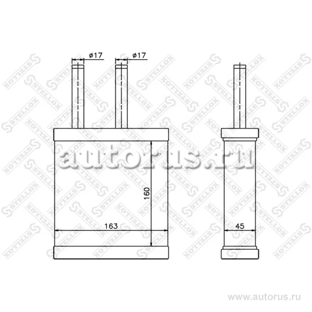 Радиатор печки KIA Clarus All 96-01 STELLOX 10-35189-SX