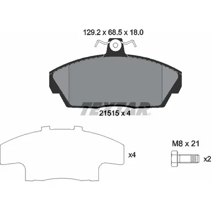 Колодки передние LAND ROVER Freelander I TEXTAR 2151504