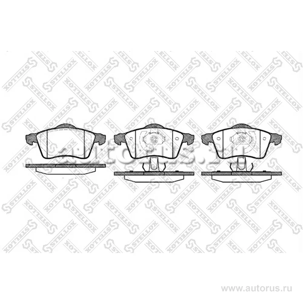 Колодки дисковые п. с антискрип. пластинами VW T4 2.0/2.3/2.5/1.9T STELLOX 629 000B-SX