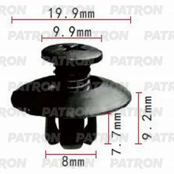 Клипса пластмассовая Hyundai,Infiniti,Kia,Nissan применяемость: пистон PATRON P37-1117