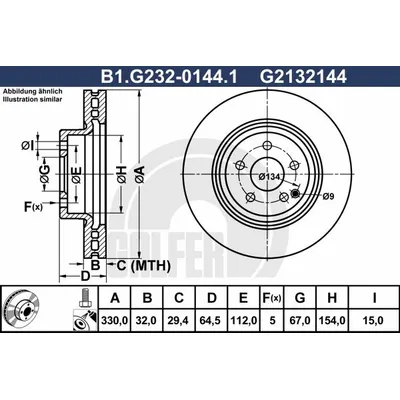 Диск тормозной MERCEDES W211 2002= GALFER B1G23201441
