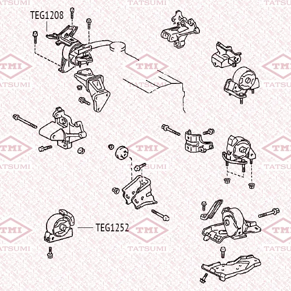 Опора двигателя передняя TOYOTA Corolla 91-> TATSUMI TEG1252