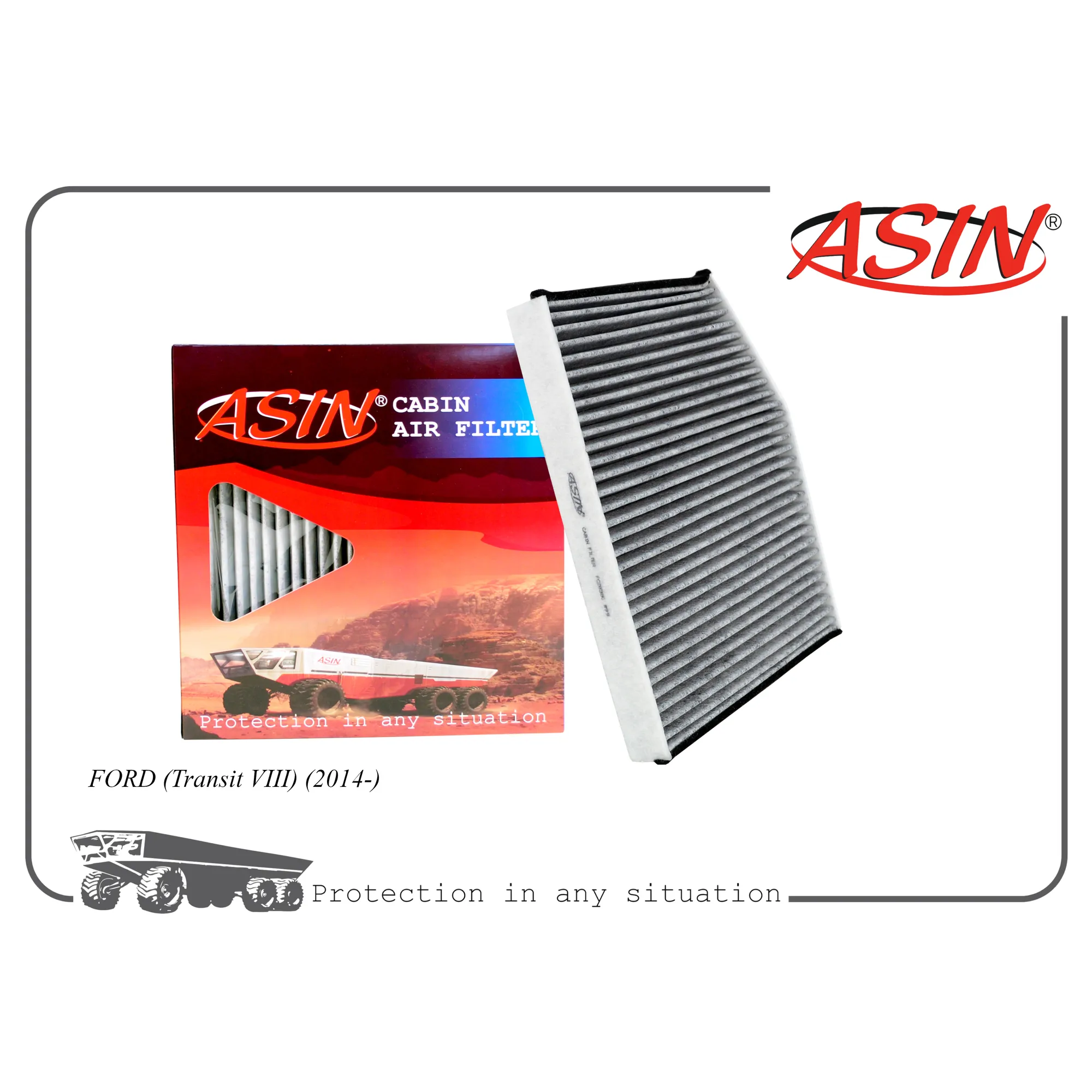Фильтр салонный 1812679/ASIN.FC2838C (угольный) ASIN ASIN ASINFC2838C