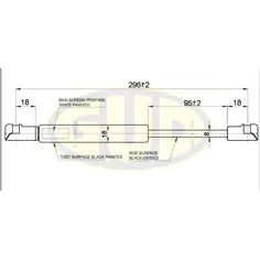 АМОРТИЗАТОР БАГАЖНИКА BMW Z4 (E85), 02/03-2008 250N L296/95MM G.U.D ggs020169