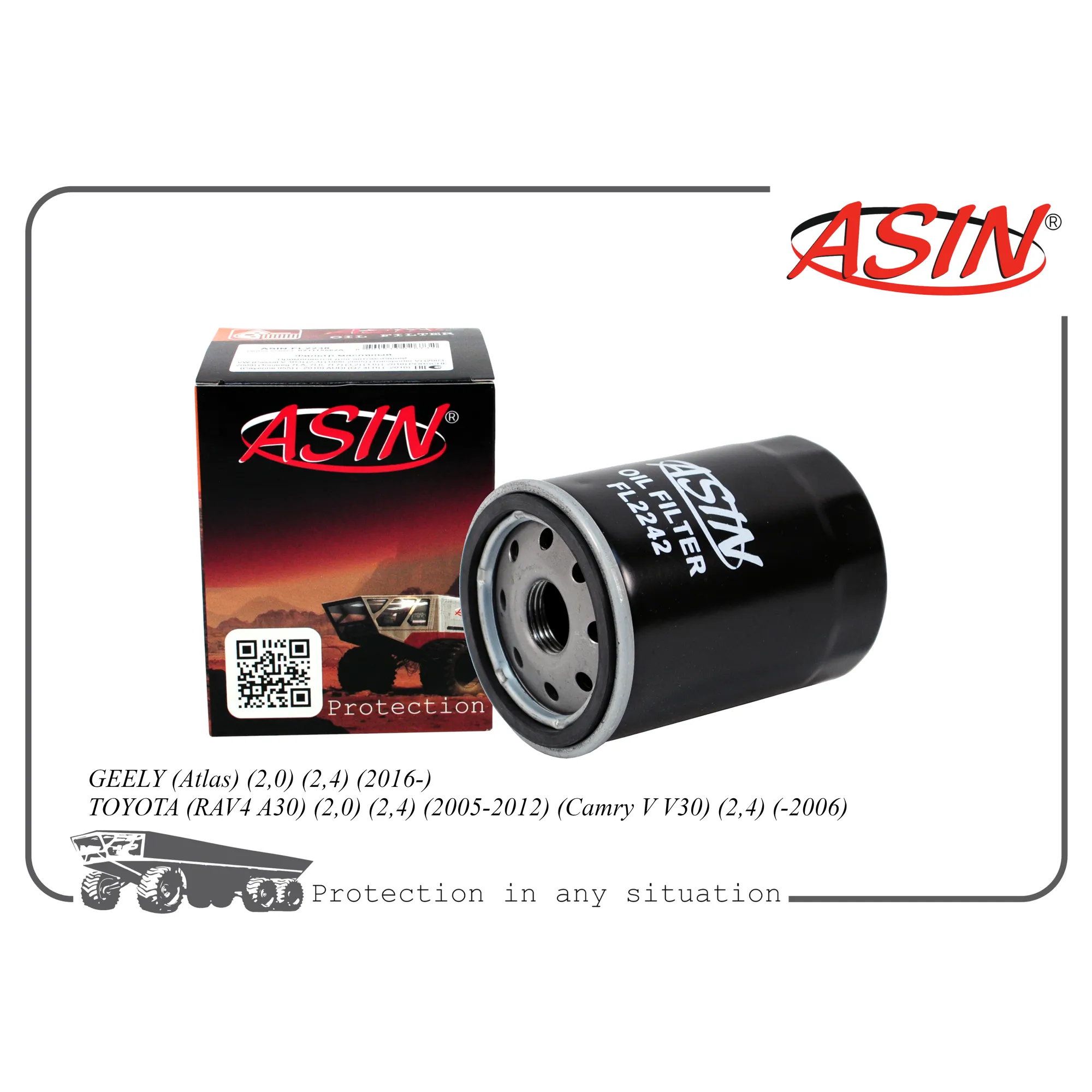 Фильтр масляный 90915-YZZE2/ASIN.FL2242 ASIN ASIN ASINFL2242