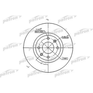 Диск тормозной передний CITROEN: BERLINGO 02-, BERLINGO фургон 00-, PATRON PBD4183