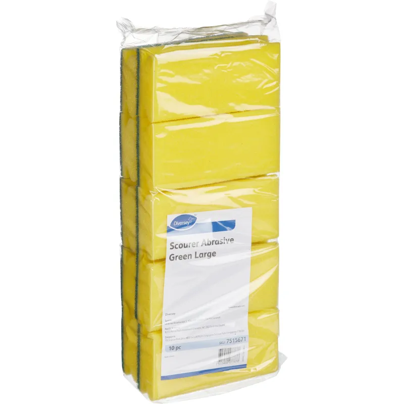 Губки для мытья посуды TASKI Scourer Abrasive L абразивная 19x6см 10шт/уп 1607080