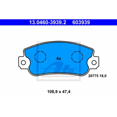 Колодки торм.пер. Fiat Panda, Uno, Seat Ibiza