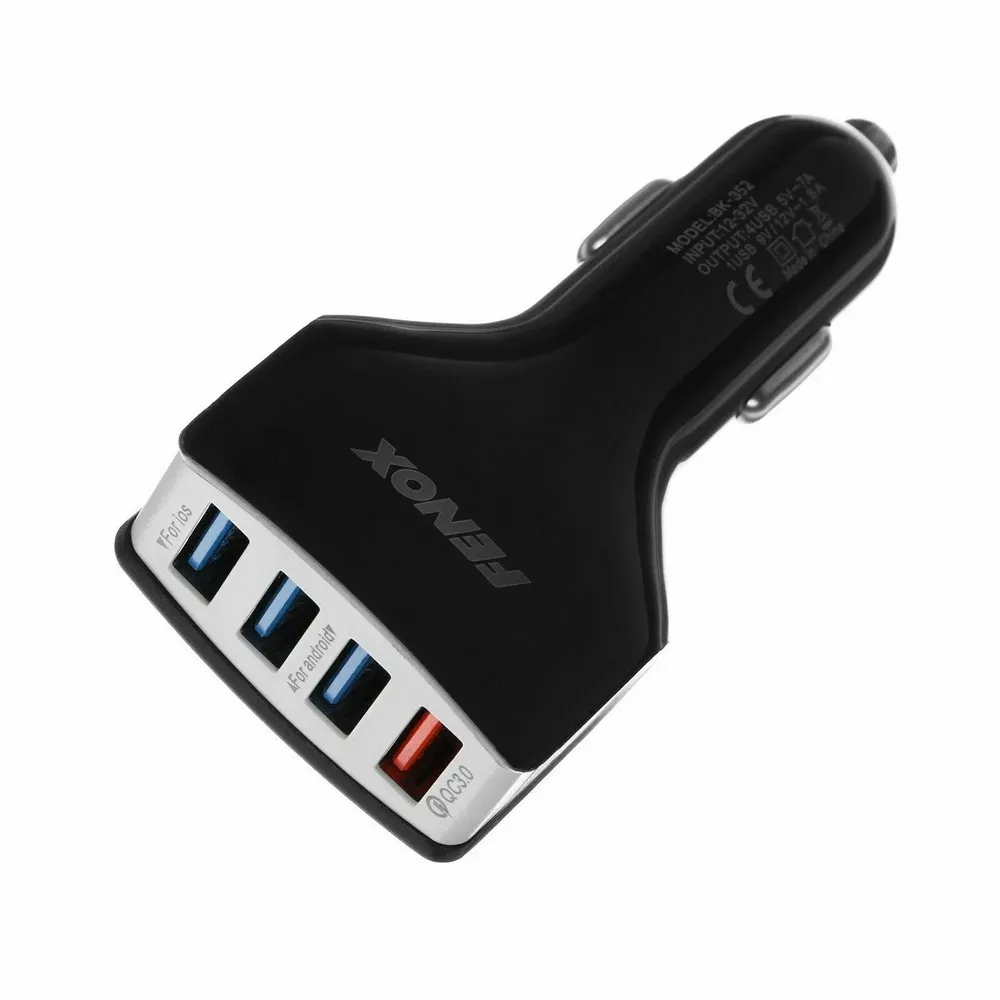 Зарядное устройство автомобильное, 4usb FENOX FAE200102