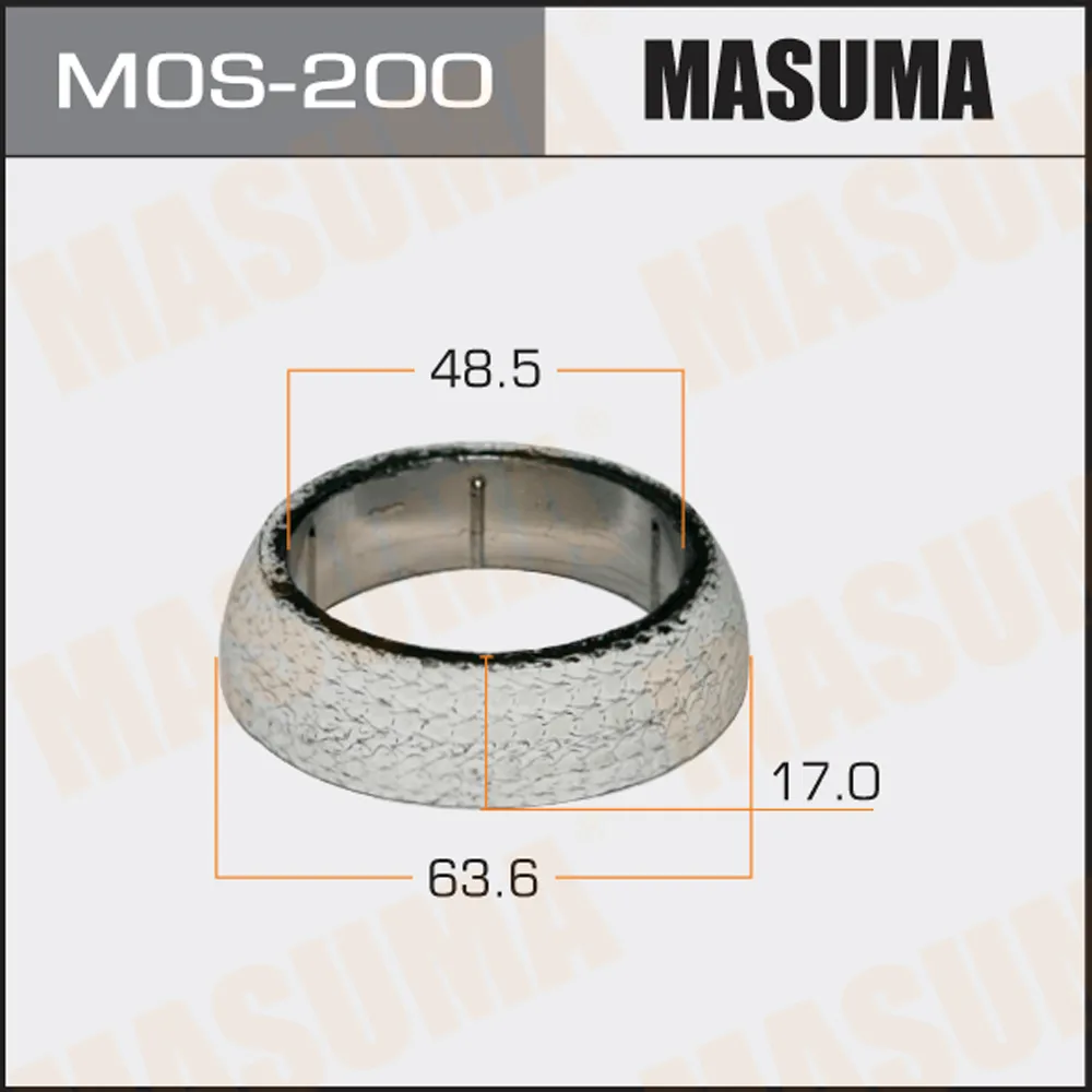 Кольцо глушителя 48.5x63.6 MASUMA MOS-200