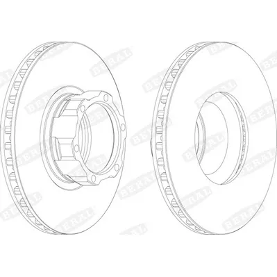 Диск тормозной передний вентил 324 118X30 91 6N-140-M12X1.5 MB 809 811 814 BERAL BCR119A