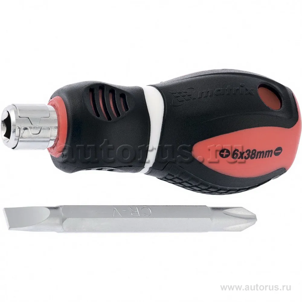 Отвертка комбинированная, SL6, 0 / Ph2x63 мм, CrMo, двухкомп. рукоятка MATRIX 11581
