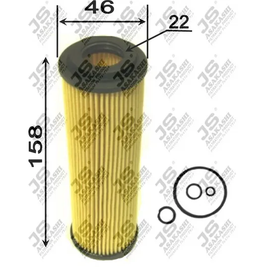 Фильтр масляный MB W204/W212 mot.M271 JS ASAKASHI OE0021