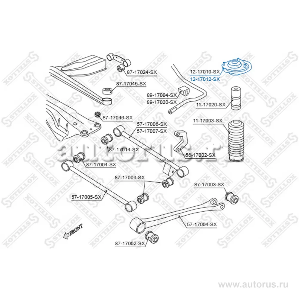 Опора амортизатора зад. л. Subaru Fores STELLOX 1217012_SX