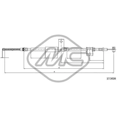 Трос ручника SAMURAI SJ413 ALL SX-LH Metalcaucho 83349
