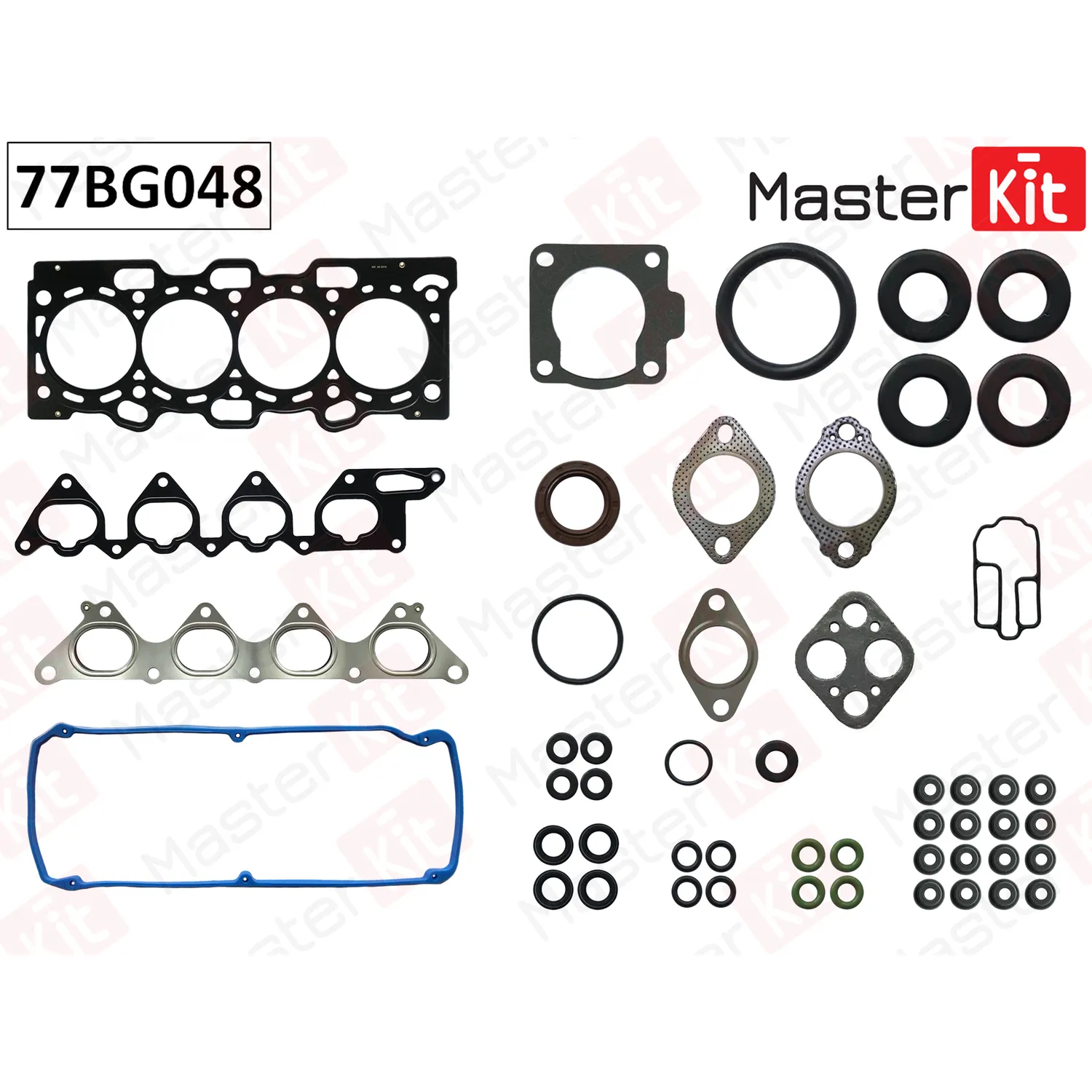 Верхний комплект прокладок ГБЦ Mitsubishi Lancer,Colt IV,Carisma 4G92,4G93 95-06 MASTERKIT 77BG048