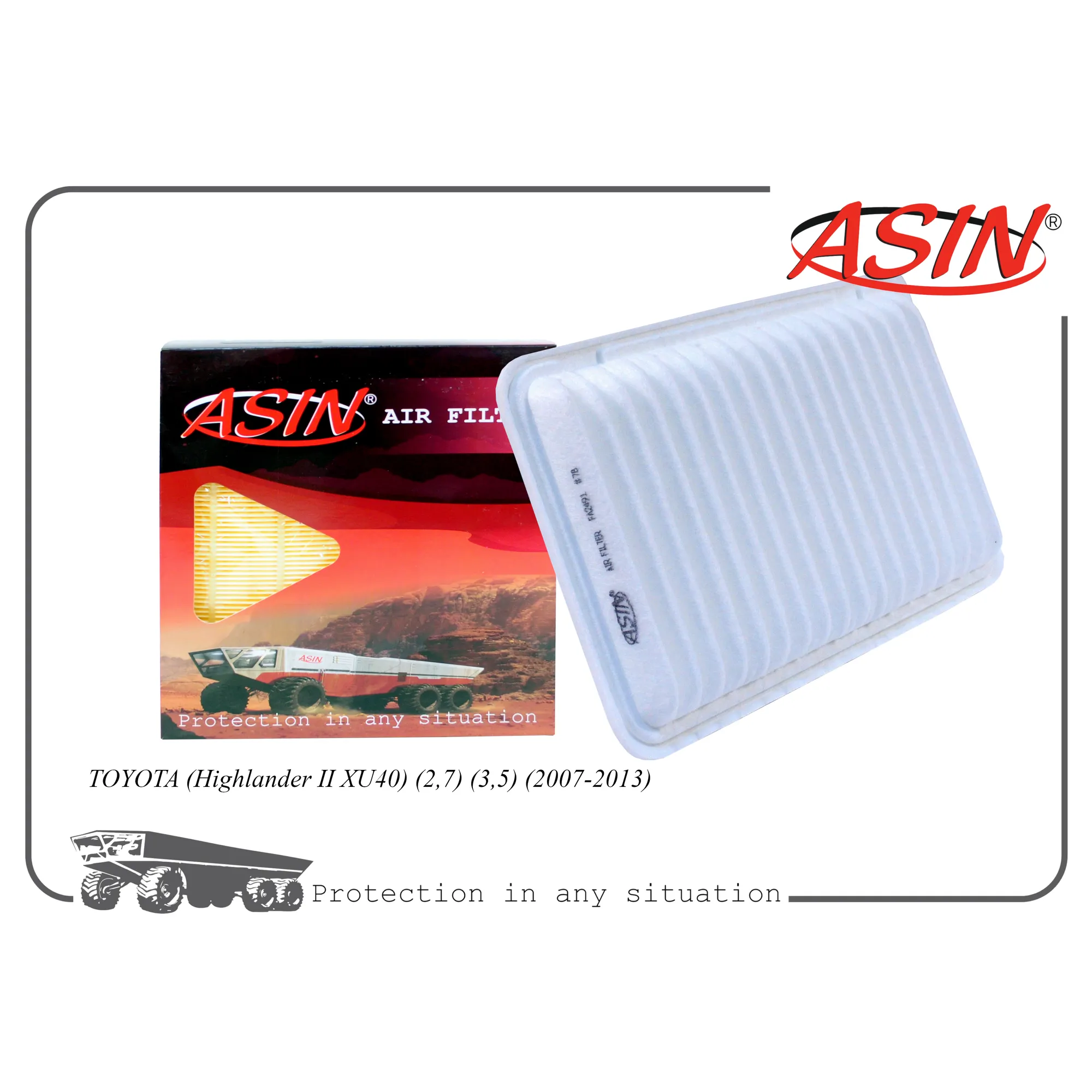 Фильтр воздушный 17801-20040/ASIN.FA2491 ASIN ASINFA2491