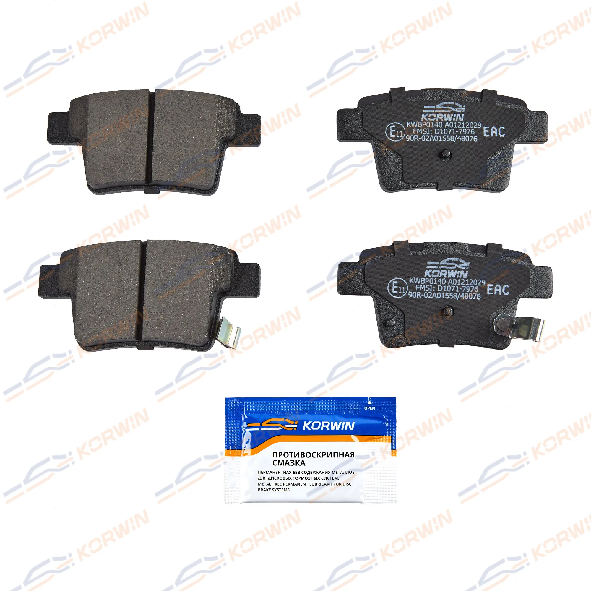 Колодки тормозные зад. Ford Mondeo III (-07)/Jaguar X-Type/Geely Emgrand X7 13- KORWIN KWBP0140