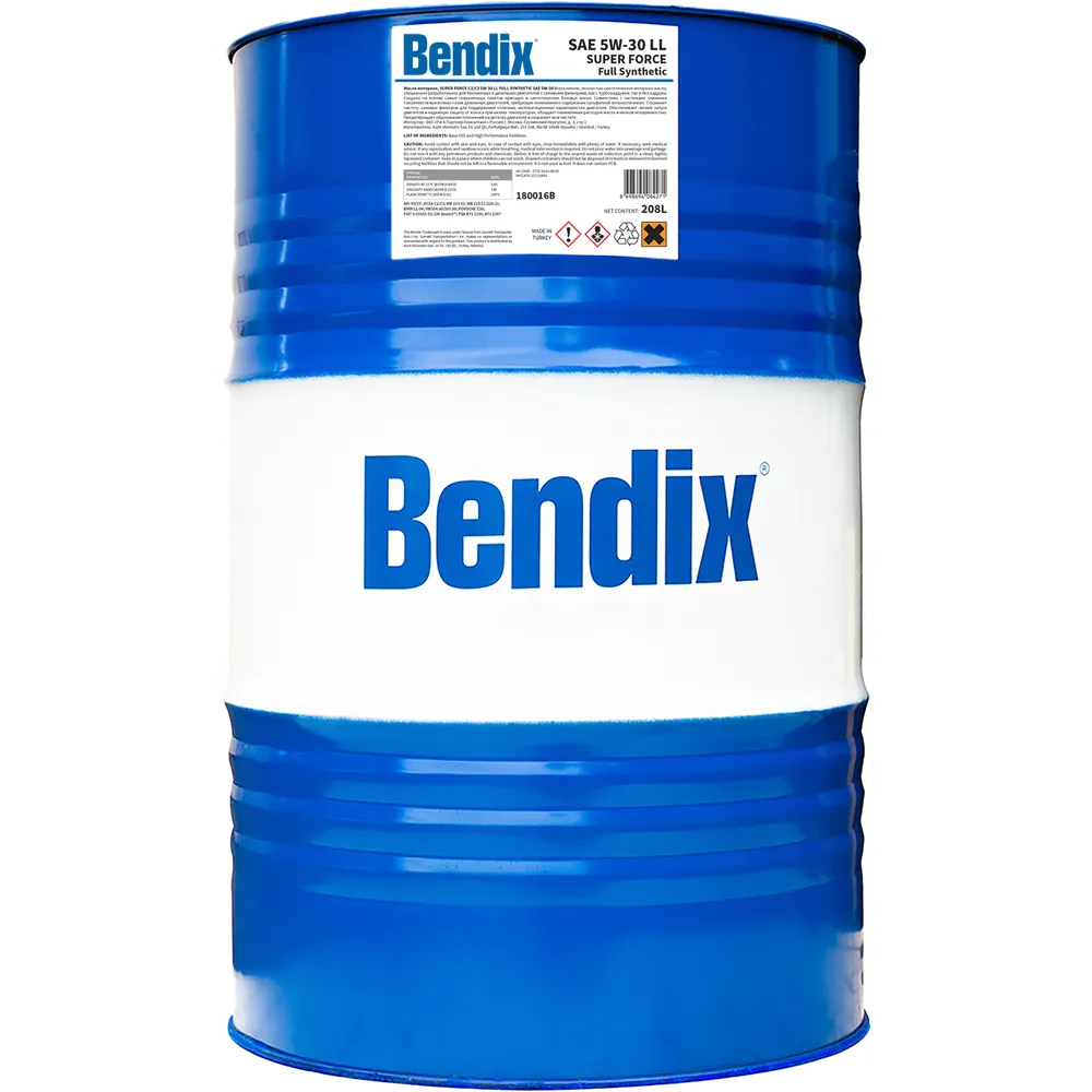 Масло моторное BENDIX SUPER FORCE 5W-30 синтетическое 208 л 180016B