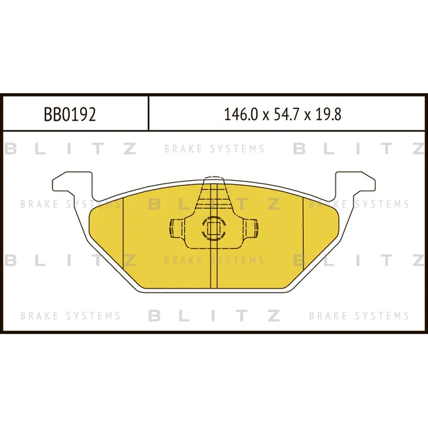 Колодки тормозные дисковые передние AUDI A3 96->SKODA Octavia 96->VW Golf 97-> BLITZ BB0192
