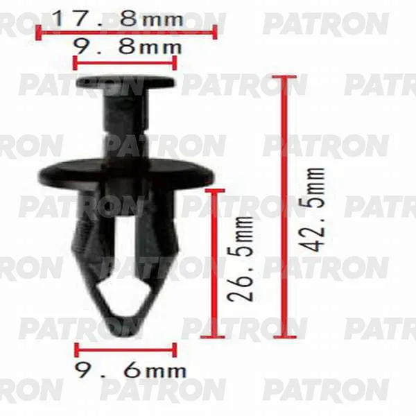 Клипса пластмассовая GM применяемость: бампер PATRON P370388