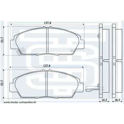 Колодки тормозные перед. HONDA ACCORD V / PRELUDE III-IV / ROVER 600 STARKE 179-791