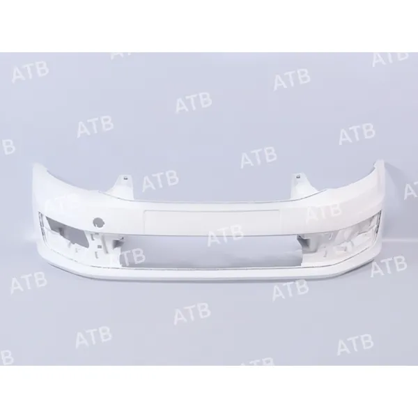 Бампер Volkswagen Polo 5 2015-2020 рестайлинг передний Белый (Pure White) ATB 1AWP501AF0Q