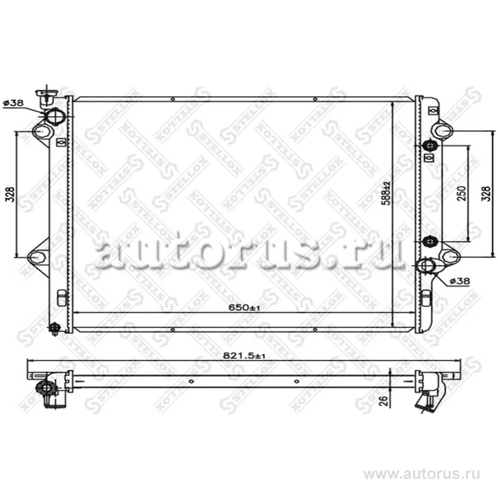 Радиатор системы охлаждения Toyota Prius 1.8i Hybrid 09> STELLOX 10-26780-SX