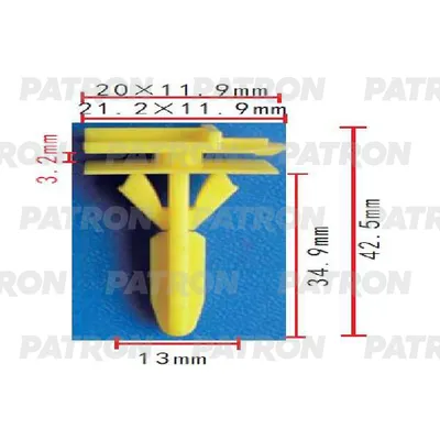 Клипса пластмассовая GM применяемость: молдинг PATRON P371954
